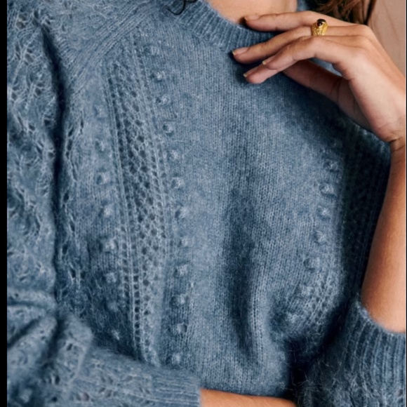 Sezane Come Jumper in Vintage Blue - Picture 2 of 10